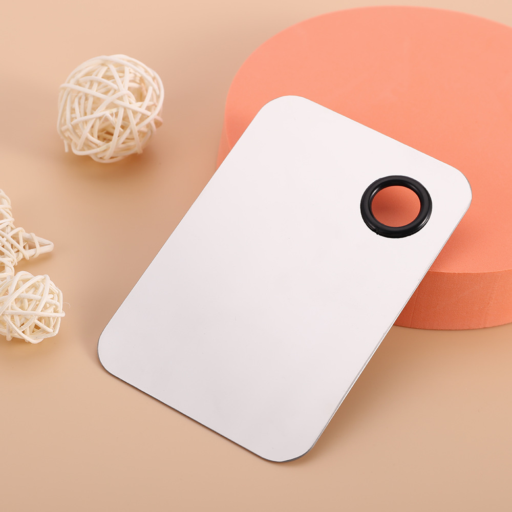 Square Stainless Steel Palette Patch suit Blending Foundation Beauty Toner Tool