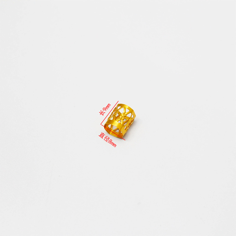 Amazon dirty braid electroplated braided ring diy jewelry hair accessories color hollow wig metal hair ring cross border