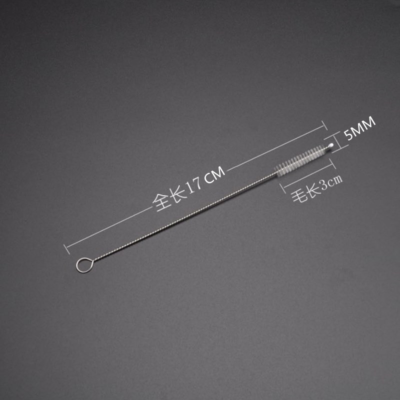 Factory supply feeding bottle straw special straw brush stainless steel feeding bottle straw brush brush with OPP packaging