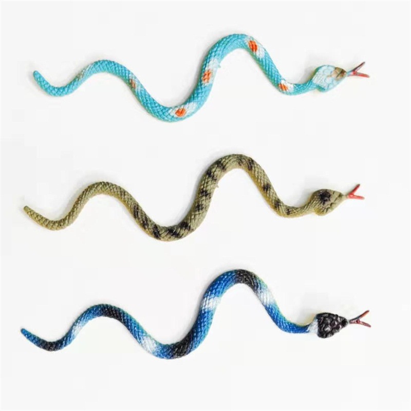 Environmentally Friendly Simulated Pvc 12-Piece Snake Toy Model Children's Cognitive Sand Table Ornaments Halloween Accessories Educational