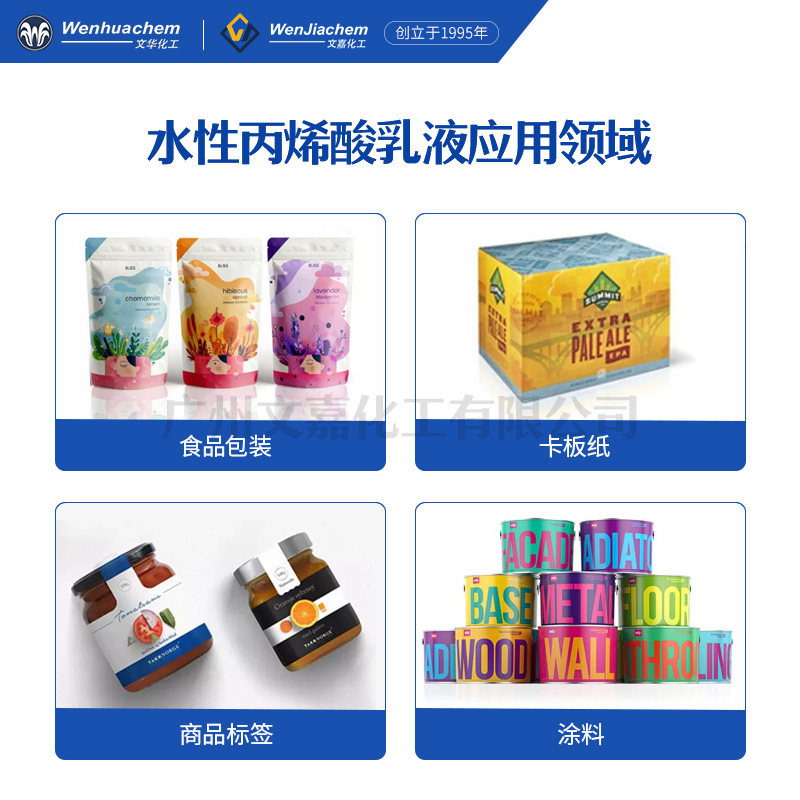 Hanhua Water-Based Acrylic Emulsion R-20 R-20B Low Tg High Adhesion Packaging Paper Film Metal Varnish