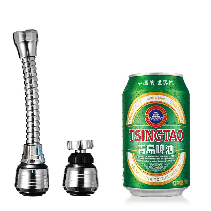 360-Degree Rotating Universal Faucet Booster Splash-Proof Showerhead Extended Spout Filter Water-Saving Aerator
