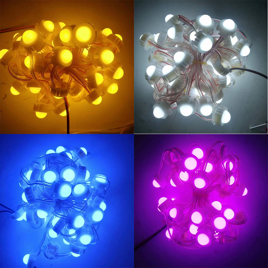 2cm 3-Light Monochrome Point Light Source Transparent Shell Outdoor Waterproof Marquee Door Decorative Light Led Point Light Source