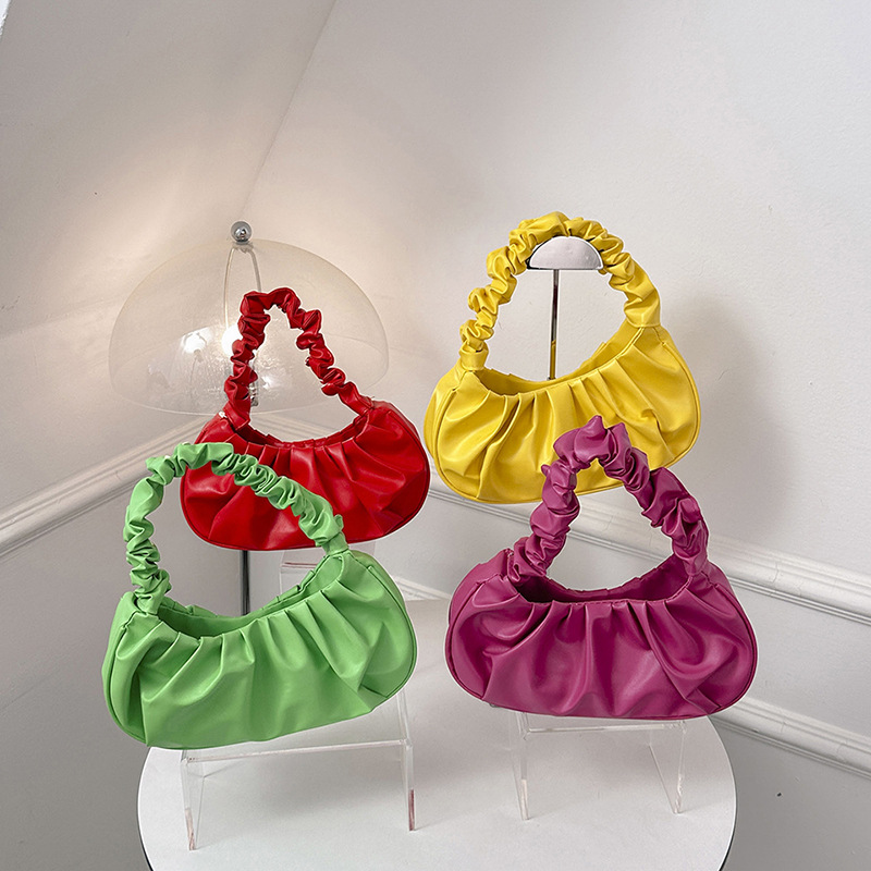 Pleated Cloud Bag French Niche Design Shoulder Bag Women's Fashionable Underarm Bag 2025 New Fashionable All-match Handbag