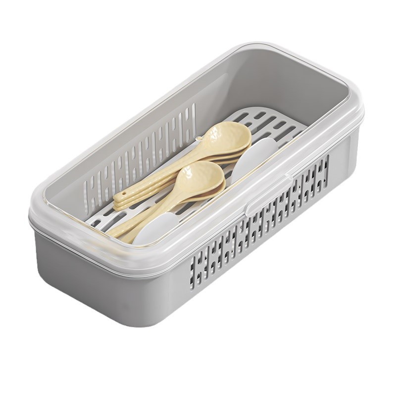 Chopsticks cage with lid household soup spoon basket chopsticks tube kitchen drain chopsticks spoon tableware storage box chopsticks cage box
