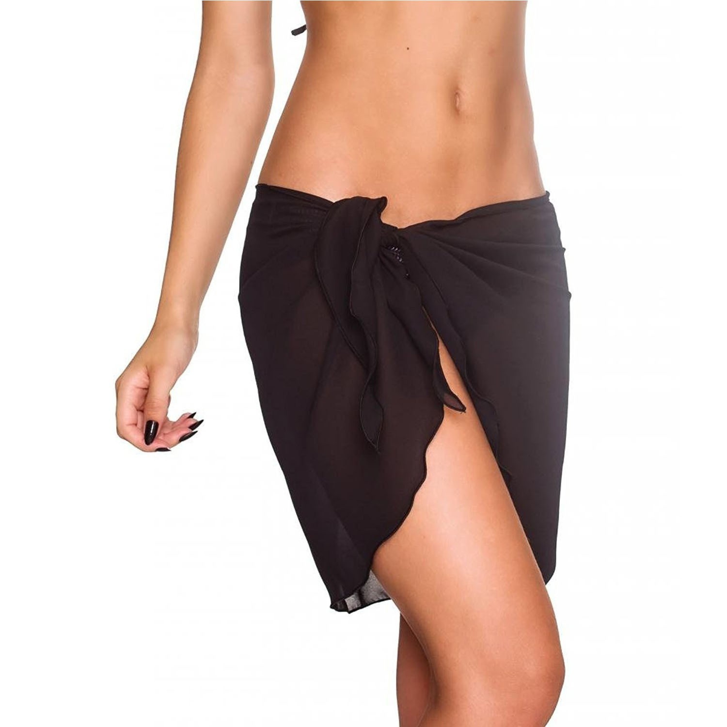 Amazon summer Ladies short sarong beach wrap skirt sunscreen shawl chiffon cover skirt factory spot