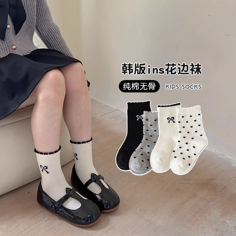 Оптовые детские носки прямые продажи носки с бантом для девочек