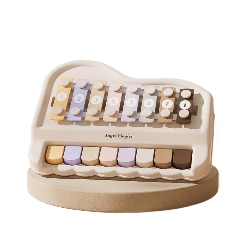 Two-In-One Music Hand-Knocked Baby Eight-Tone Piano Toy Baby Piano Children's Early Education Enlightenment Musical Instrument Gift