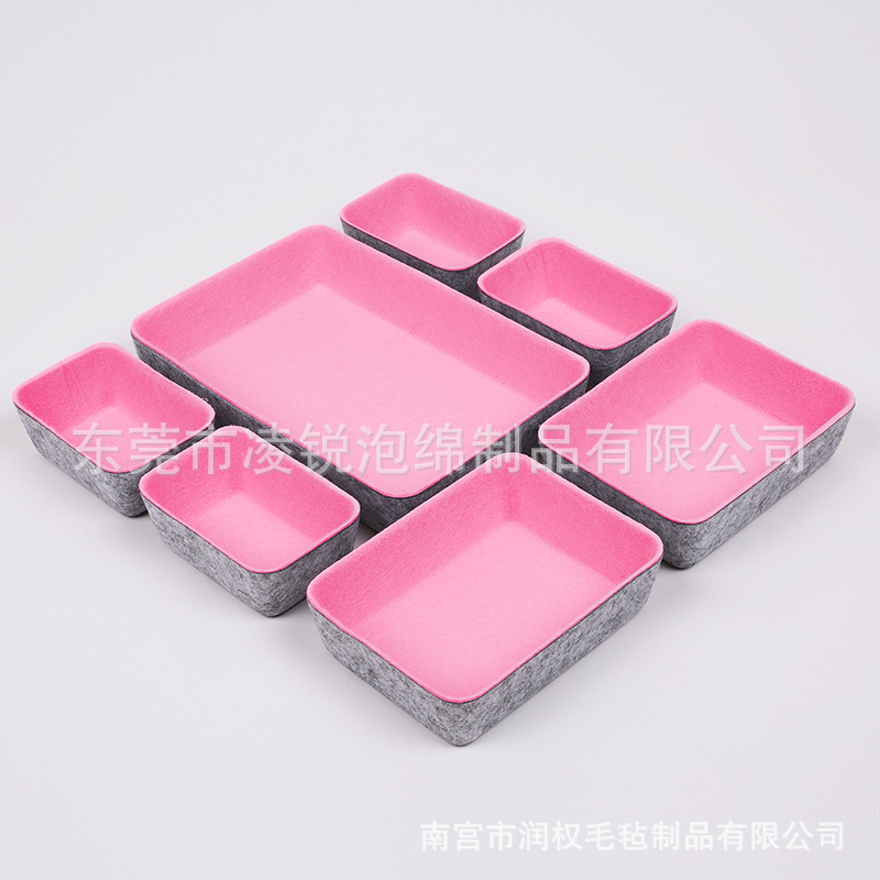 Come to the Factory with Drawings and Samples to Process and Customize Printed Logo Hot and Cold Pressed Desktop Storage Box Utensils and Felt Bag Products