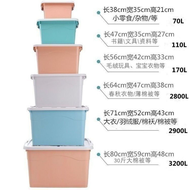 Storage Box Plastic Large Extra Large Household Storage Box Car Storage Box Clothes Toy Storage Box