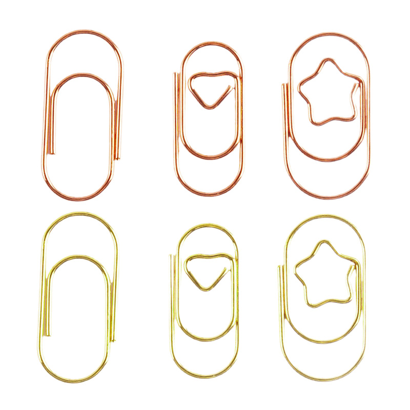 Source manufacturers color mini love stars fat man special-shaped paper clip metal plating book clip