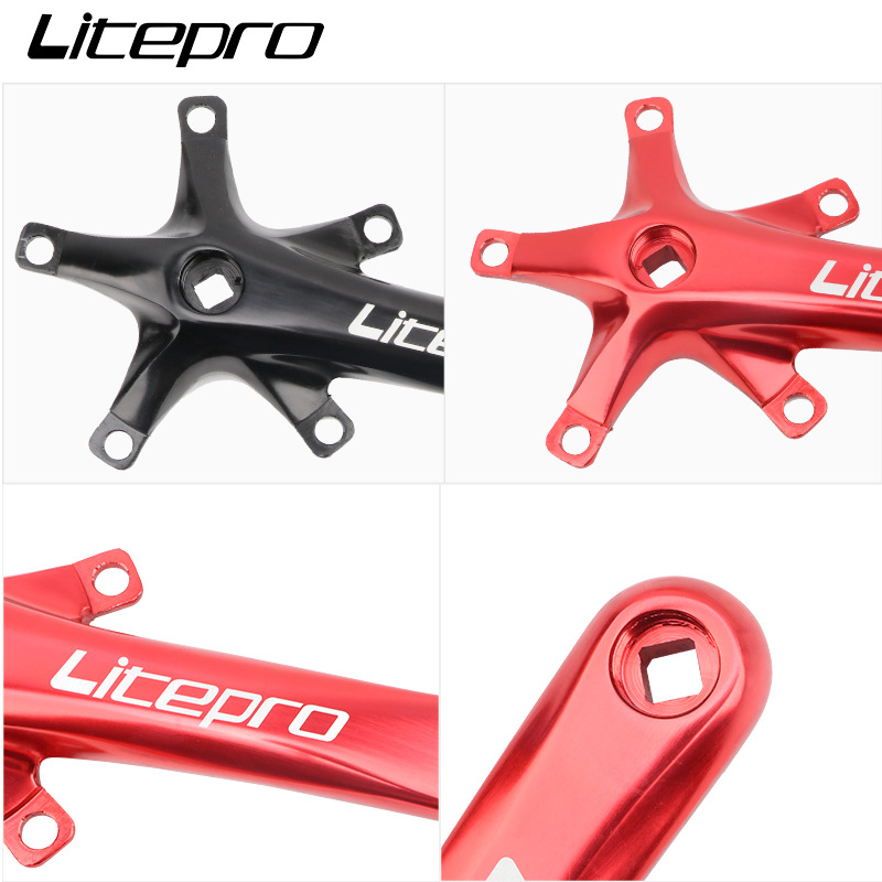 lp litepro folding bicycle square hole crank folding bicycle 130BCD aluminum alloy square hole tooth plate