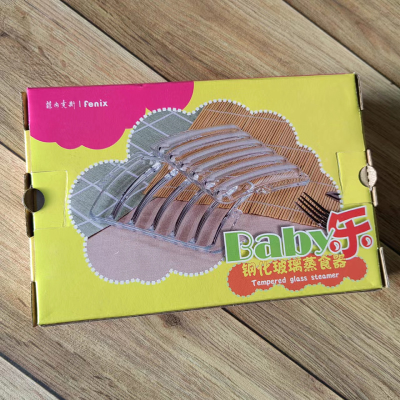 Phoenix Tempered Glass Plate Mold Plate Transparent Household Microwave Oven Available Heat-Resistant Glass Plate Sausage