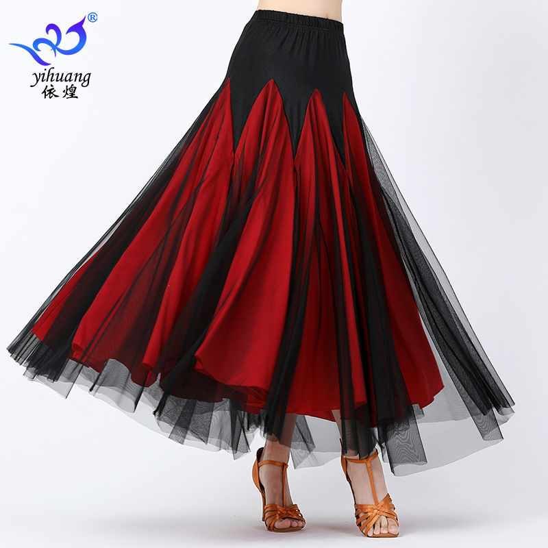 Ballroom Dance Practice Dress Modern Dance Dress Stage Performance Dress Square Dance Dress Large Swing Dress Mesh Dress