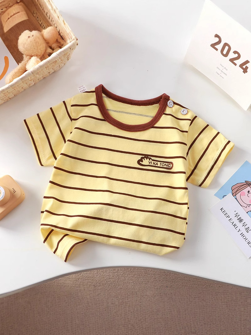 Children's short-sleeved T-shirt cotton girls summer baby baby summer children's clothing new boys' jacket a generation of hair
