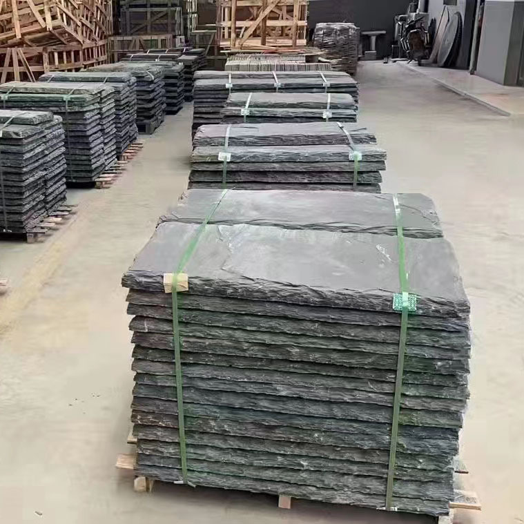 Green Slate Step Stone Courtyard Irregular Stepping Stone Garden Villa Anti-slip Floor Tile Ting Stone Step Stone Paving