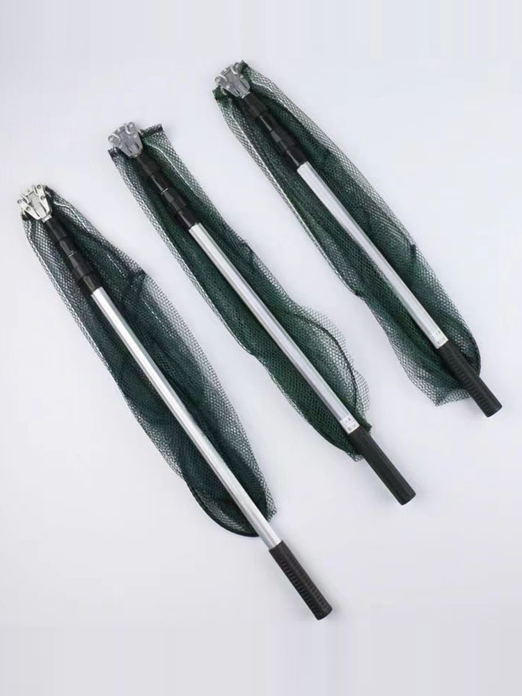 Cross-Border Folding Telescopic Large Copy Net Competitive Integrated Copy Net Fishing Gear Fishing Aluminum Alloy Triangle Automatic Copy Net Wholesale