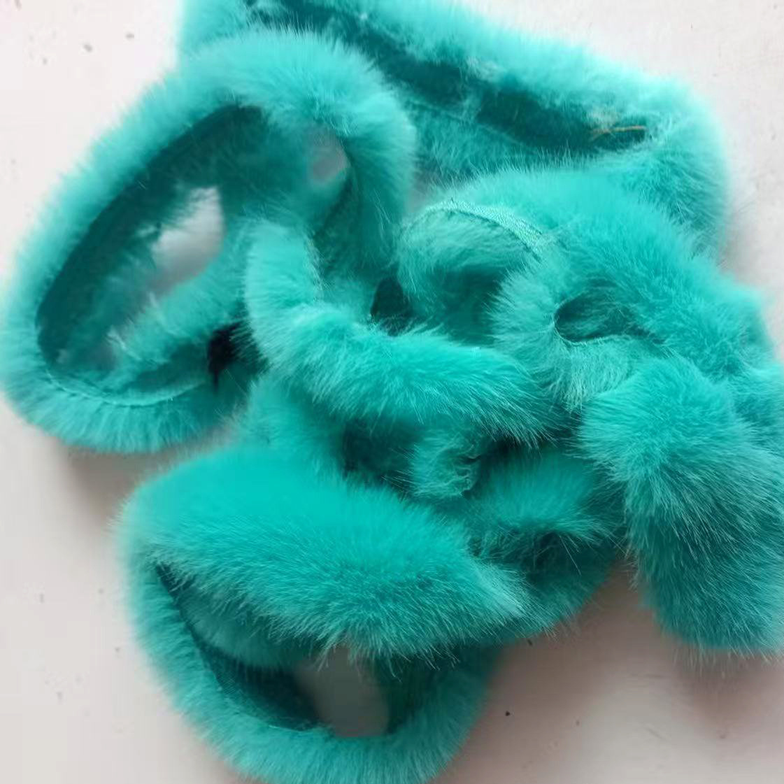 Factory supply 0.5cm imitation mink wool handmade diy strawberry decorative peacock hair clip hair accessories material