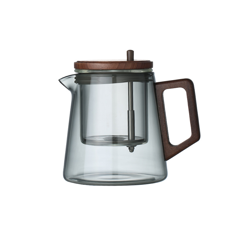 304 Stainless Steel Heat-Resistant Glass Elegant Cup with One Click to Press and Water Outlet, High Appearance, Convenient and Easy to Use, No Tea Residue