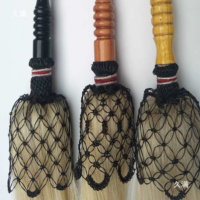 Real Horsehair Peach Wood Dustpan Broom for Sweeping Dust