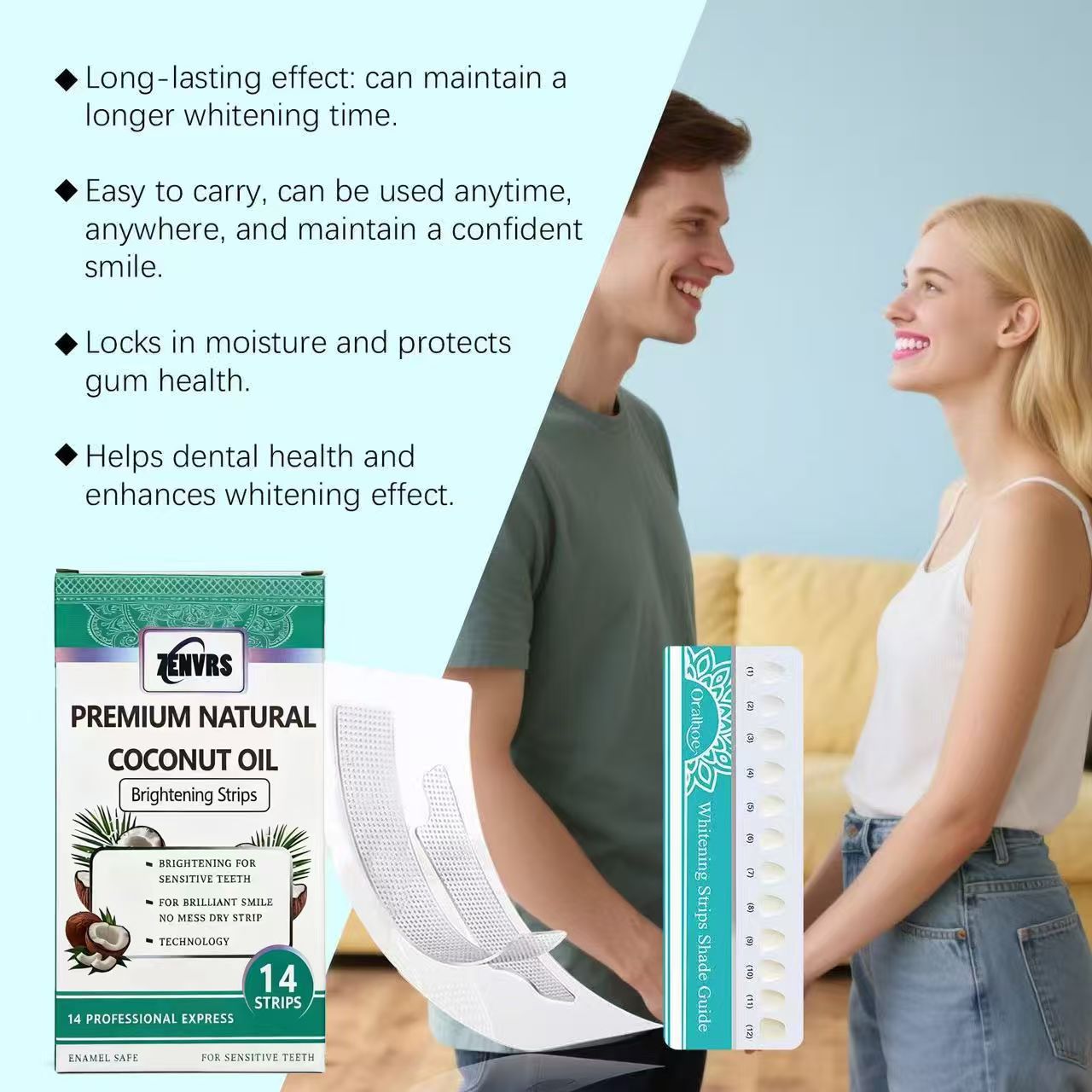 Кросс-бордерный продукт для детского сада полоски для отбеливания зубов с кокосовым маслом