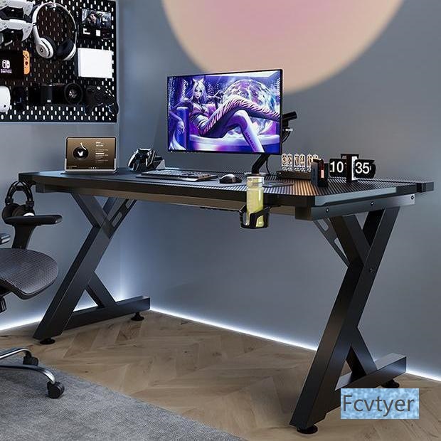 Dream Sail Gaming Desk Wooden Internet Cafe Desktop Special for Gaming Room Red Home Computer Desk Carbon Fiber Gaming Desk