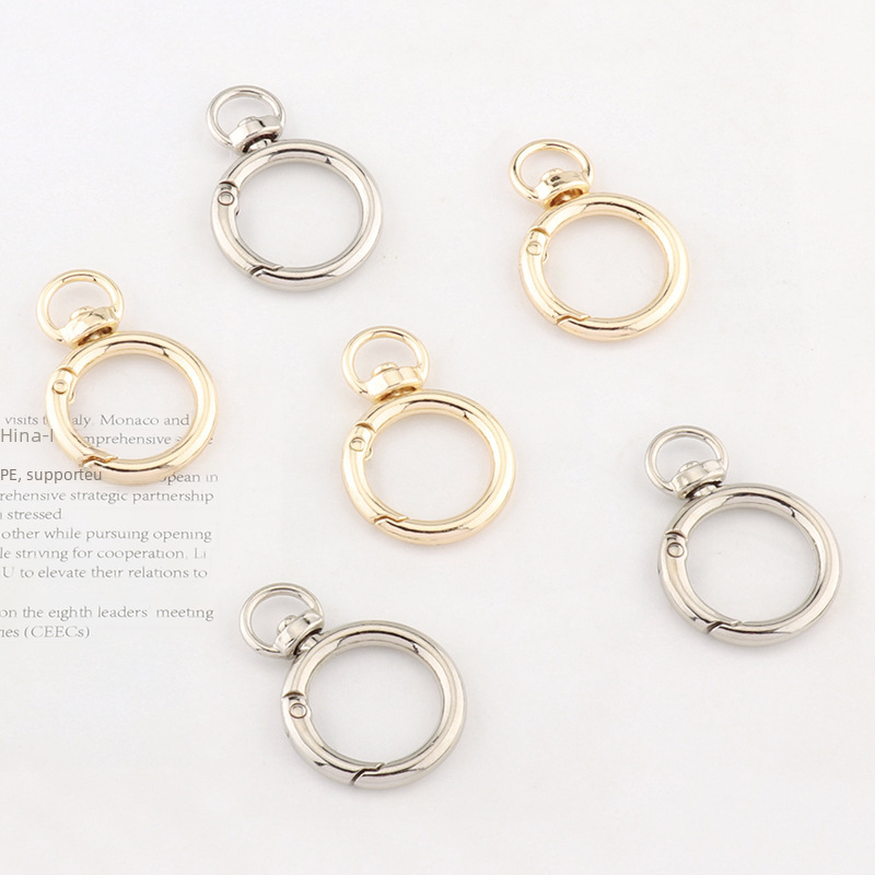 Hardware Metal Rotating Ring Spring Ring Multifunctional Tool Accessories for Bags and Bags Manufacturer Ready Stock Wholesale