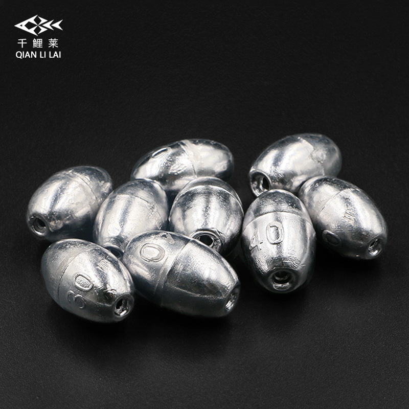 Thousand carp lai lead pendant heart lead pendant long throw run lead pendant plastic core sea fishing olive lead fishing lead pendant wholesale
