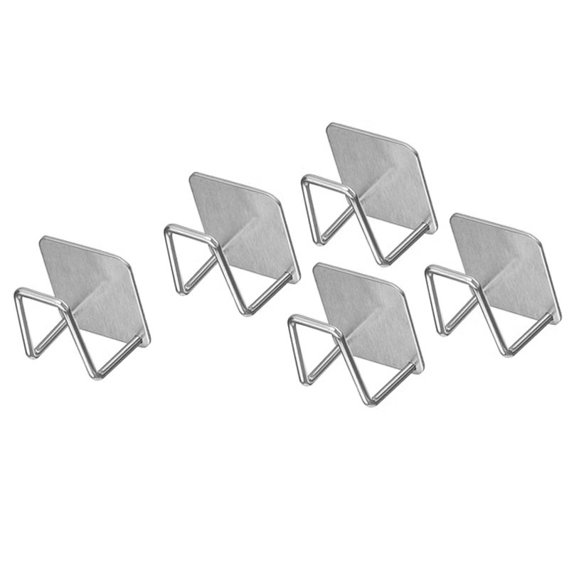 Hook Strong Adhesive No Punch Kitchen Bathroom Door Post Wall Wall Seamless Adhesive Hook Bearing Stainless Steel Hook