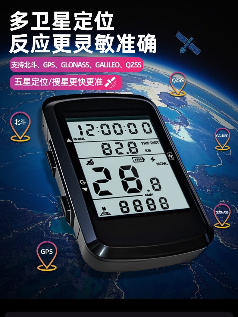 New Product Launch Gps Wireless Code Meter Bicycle Road Code Meter Large Screen Backlight Mountain Bike Road Bike Speed Meter