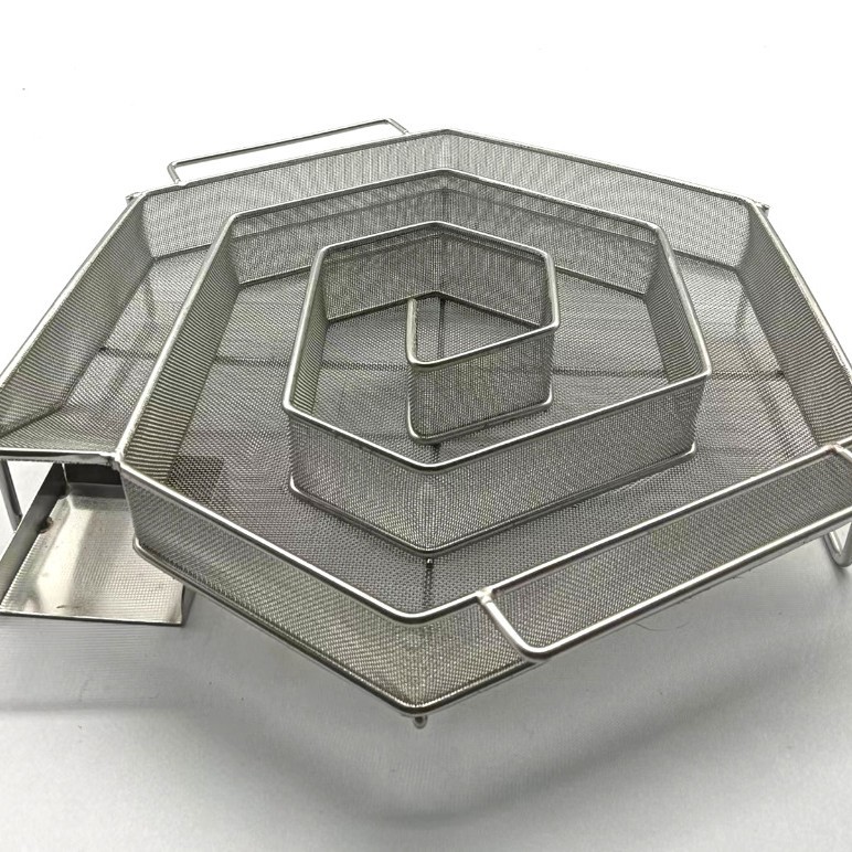 in stock Stainless Steel BBQ Smoke Box 304 Round Square Cold Smoke Generator Maze Mesh Frame Smoke Basket