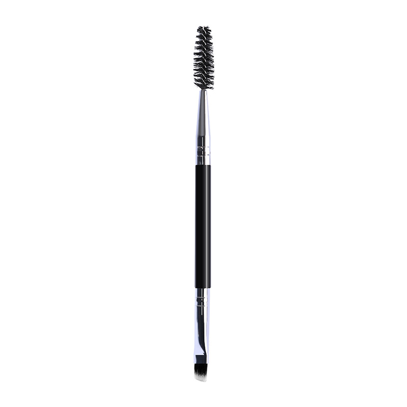Double-Ended Eyebrow Brush Spiral Bevel Makeup Oblique Eyebrow Brush Eyelash Curler Combination Eye Shadow Blending Brush Beauty Tools Wholesale