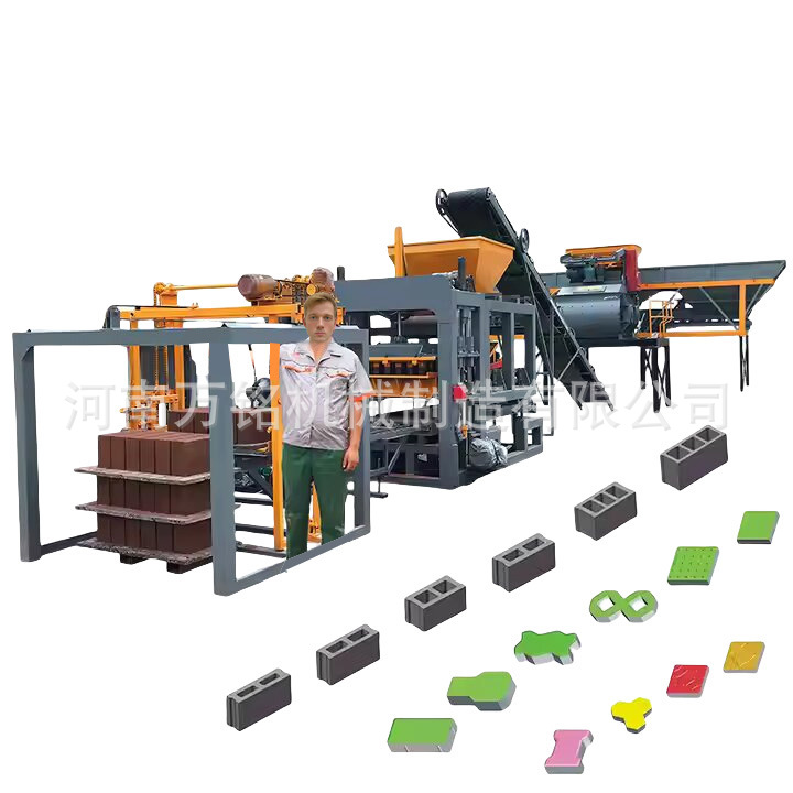 Экспорт в Африку, гидравлическая машина для производства блоков 4-15, линия по производству бетонных пустотелых блоков, цементная кирпичная машина