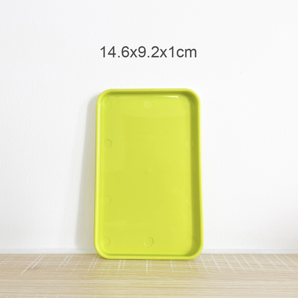 Customized Processing of Imitation Porcelain Plastic Tableware Drain Tray Water Tray Water Cup Tray Snack Tray