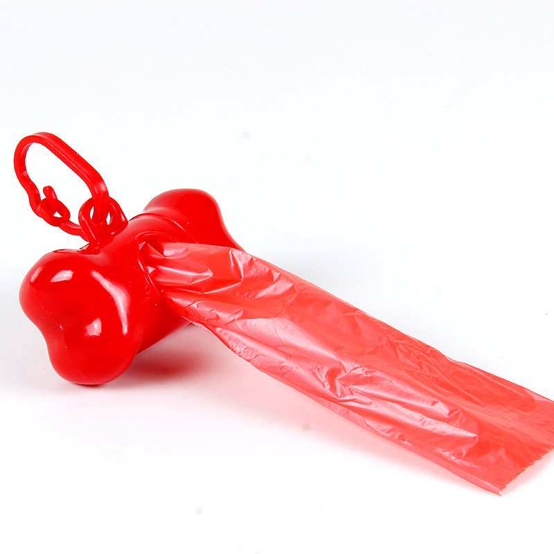 Pet supplies wholesale biodegradable Bone pet dog garbage bag dispenser toilet bag pet garbage bag