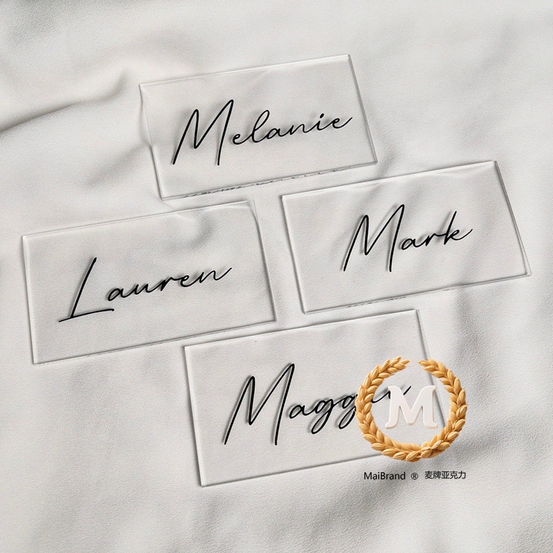 Прозрачные акриловые карточки для мест на свадьбе, карточки для гостей, карточки для декорации свадьбы и номера столов на свадебном банкете