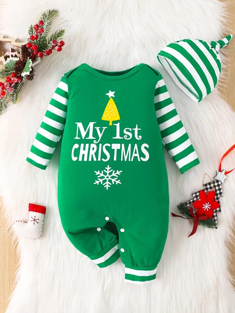 Children's Christmas Clothes Baby Halloween Print Set Amazon Children's Christmas Two-Piece Jumpsuit