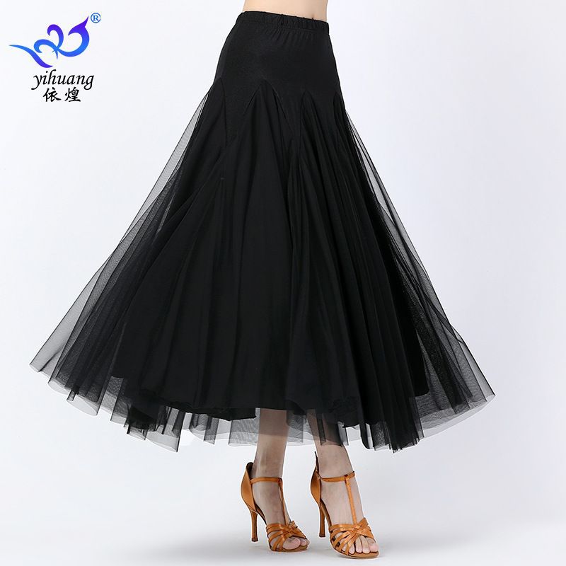 Ballroom Dance Practice Dress Modern Dance Dress Stage Performance Dress Square Dance Dress Large Swing Dress Mesh Dress
