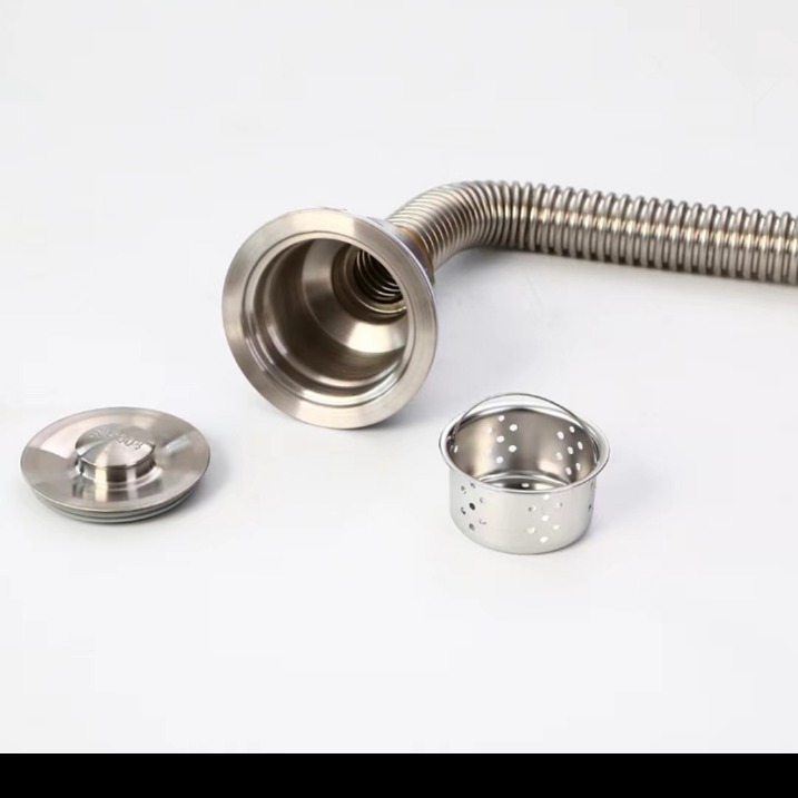 Factory wholesale kitchen stainless steel 110 sewer suit vegetable basin sewer sewer all steel single tank sewer