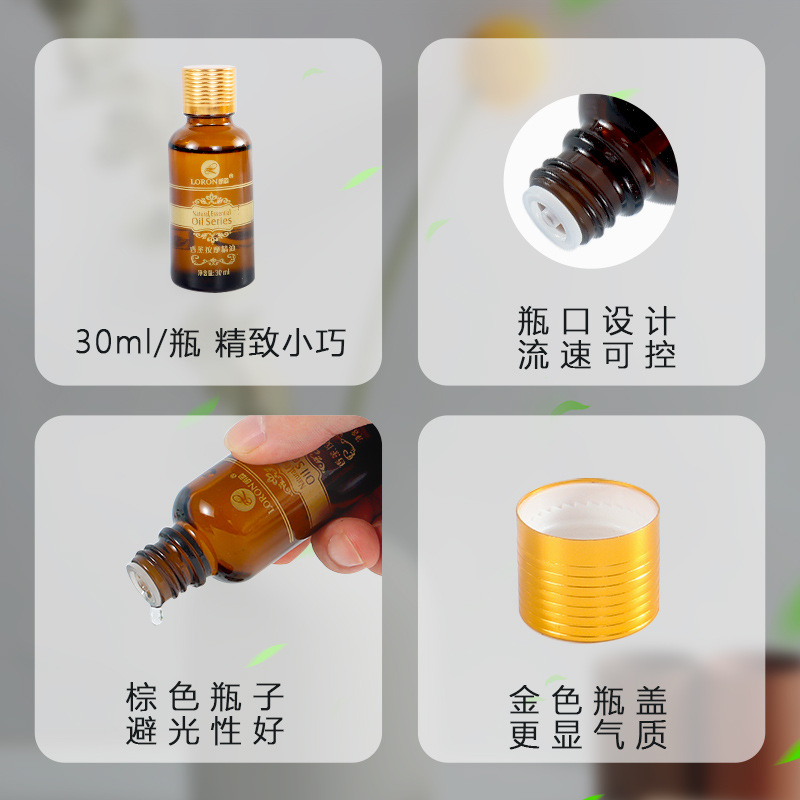 Langyun 30ml Gold Cap Rose Lavender Essential Oil Massage Essential Oil Bb Oil Foot Bath Essential Oil Push Back Massage Oil