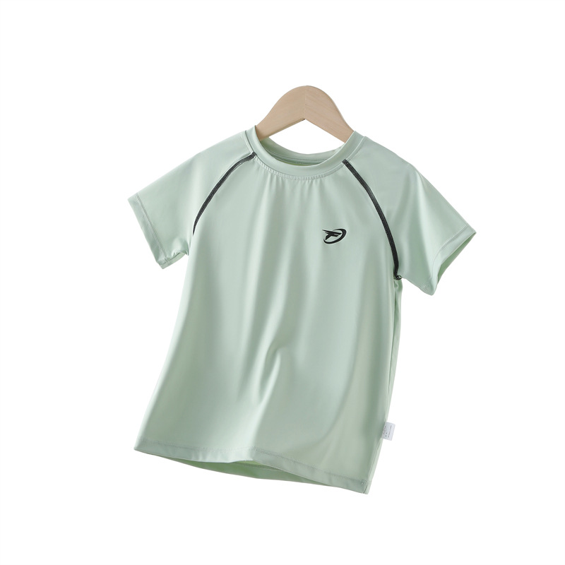 Boys' Short-sleeved T-shirt Large Children's Sunscreen Quick-drying Clothes Summer New Children's Wear Children's Lightweight Outer Top Base Shirt