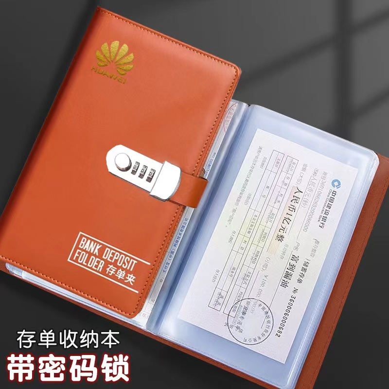 Certificate of Deposit Upgraded Password Lock Hasp Certificate of Deposit Bill Clip Bank Periodic Cheque Savings Slip Collection Book