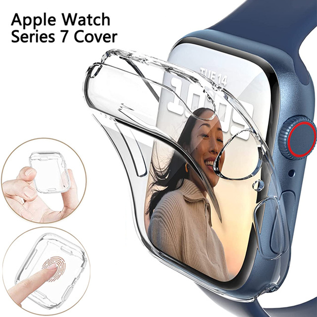Чехол для Apple Watch Iwatch7 поколения с электропокрытием, интегрированная защитная пленка, ультратонкий
