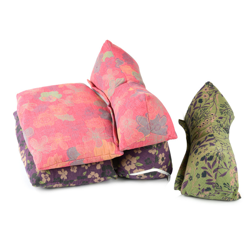 Buckwheat Shell Pillow Triangle One-Piece Pillow Home Cervical Spine Support Sleep Traction Pillow Adult Detachable Combination Buckwheat Pillow