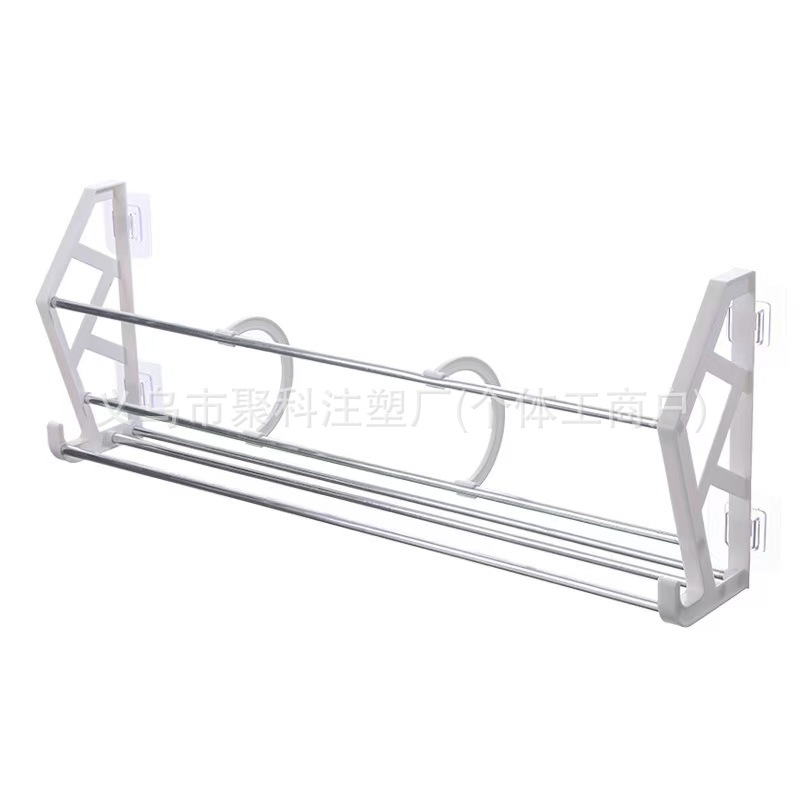 Philippines Hot-Selling Punch-Free and Nail-Free Simple Shoe Rack Behind the Door Assembled Shoe Rack Bathroom Slipper Rack Wall-Mounted Storage Rack