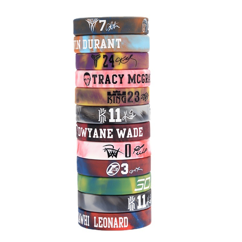 Basketball Bracelet Kobe James Curry Irving Harden Durant Avatar Lava Silicone Wristband Luminous Fan