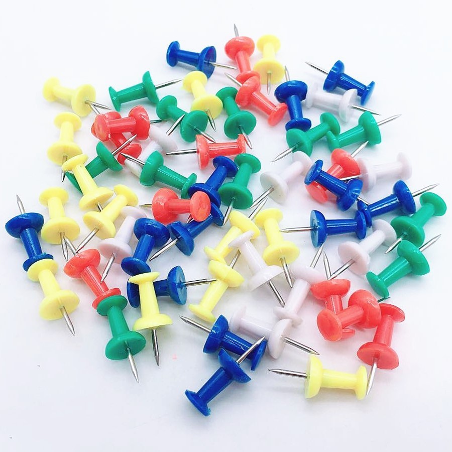 Прямые продажи завода Цветные пластиковые булавки I-образной формы для офиса Держатели для корка Длина иглы 8 мм