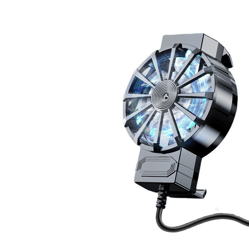 New air-cooled mobile phone radiator fan cooling dazzle light cooling game live king eating chicken cooling heat dissipation