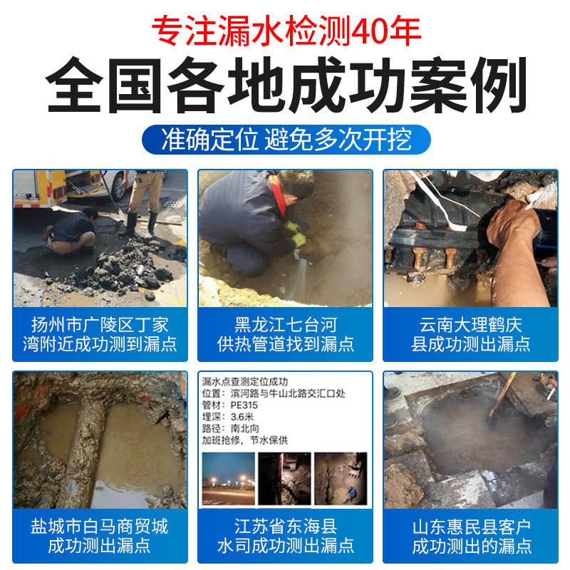 Rhubarb F999H F999M Leak Detector Tap Water Floor Heating Pipe Leak Detection Indoor and Outdoor Leakage Point Detection