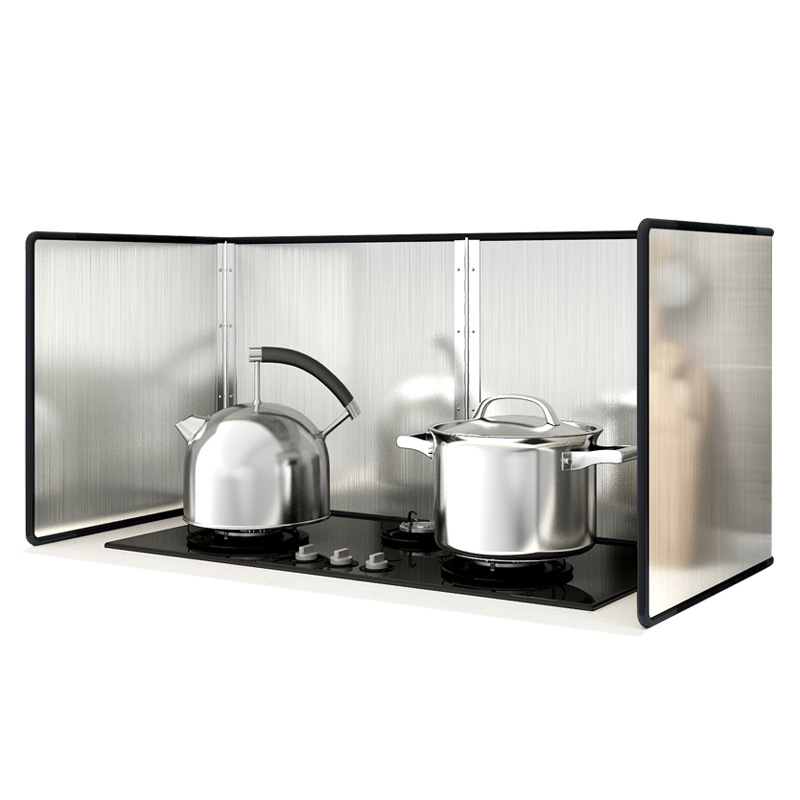 Stainless steel oil baffle stir-fry heat insulation splash-proof hot fume baffle foldable stove baffle kitchen supplies wholesale